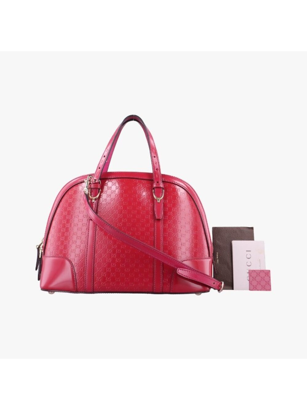 Gucci Micro Guccissima Rose Red Patent